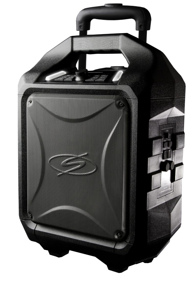 PORTABLE PA/BLUETOOTH SPEAKER SYSTEM WITH WIRELESS MIC