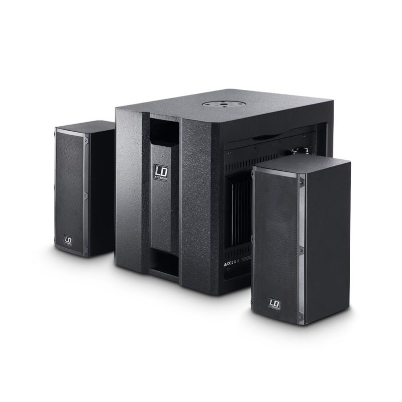 Dave 8 Roadie Portable active PA system with 3-Channel mixer Bundle with stands - Image 9