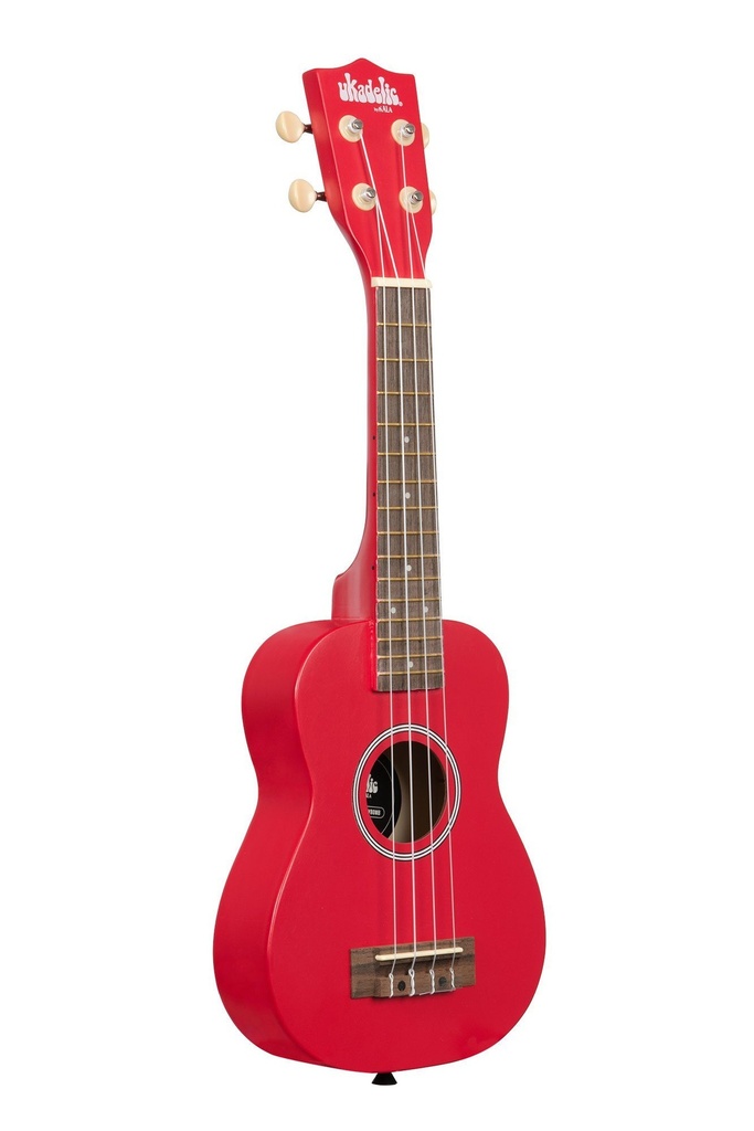 Soprano Ukulele Featuring Wooden Body, Board and Bridge - Includes Bag, Strings and Machine Heads - Cherry Bomb