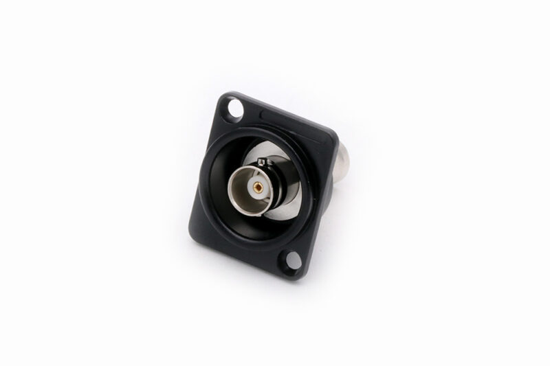 50 Ohm BNC Panel Mount Connector Black